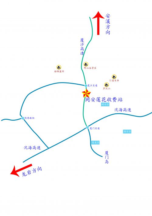 最新厦沙高速路线图详解